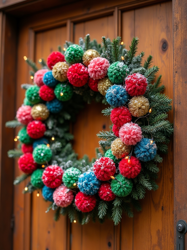 colorful customizable holiday wreath
