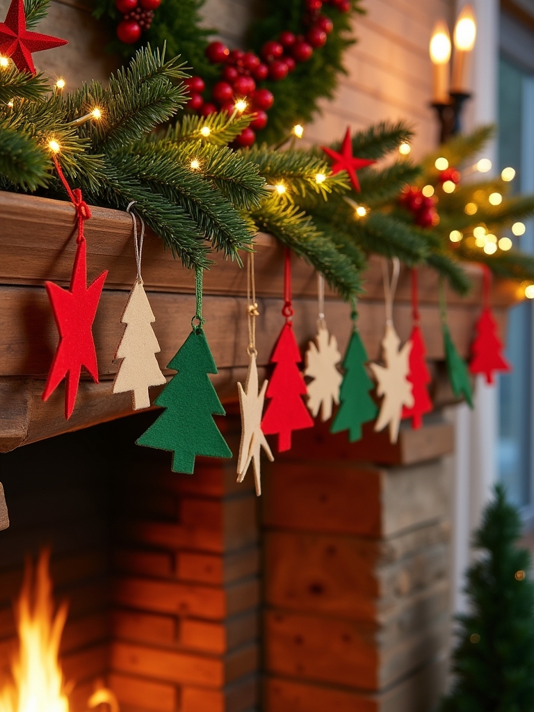 colorful diy felt garland