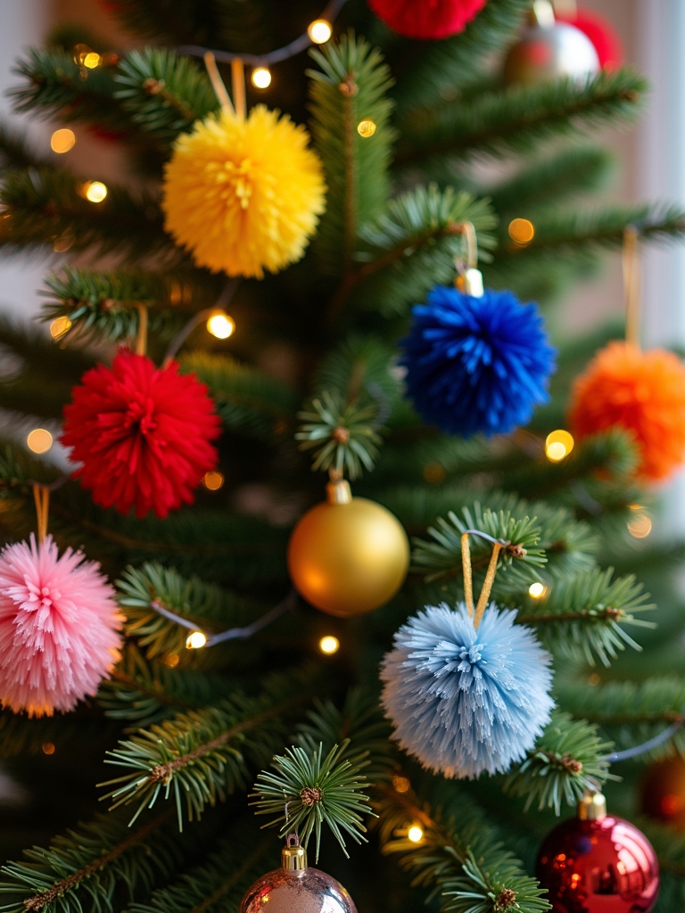 colorful pom poms for decoration