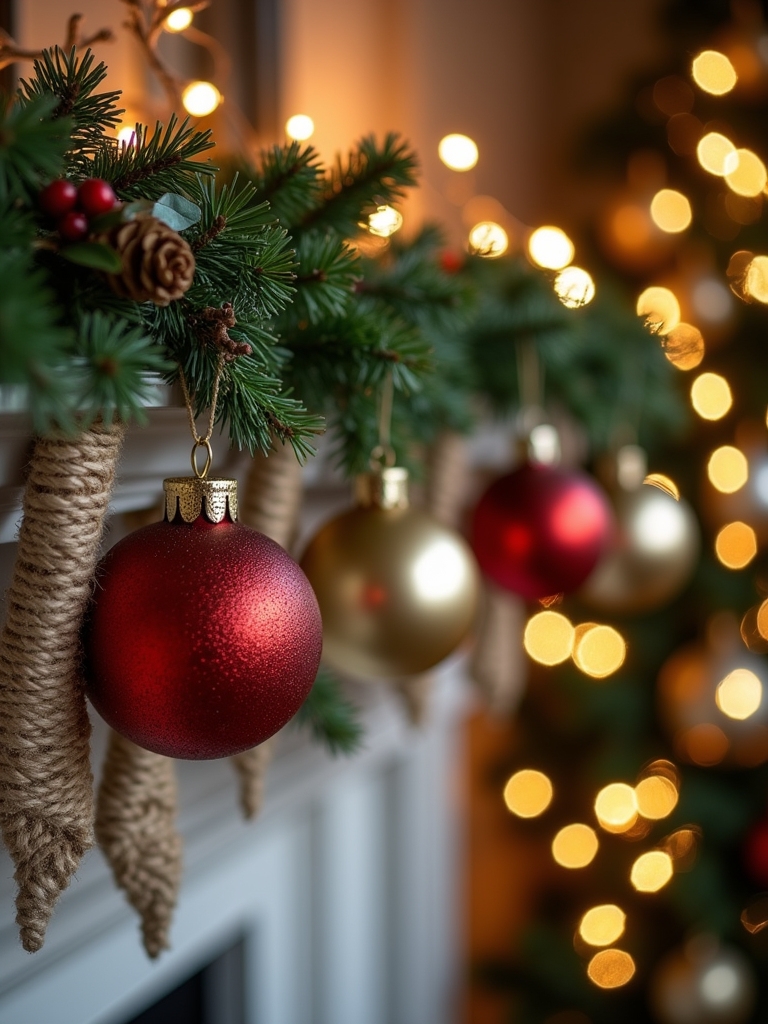 colorful twine ornament garland