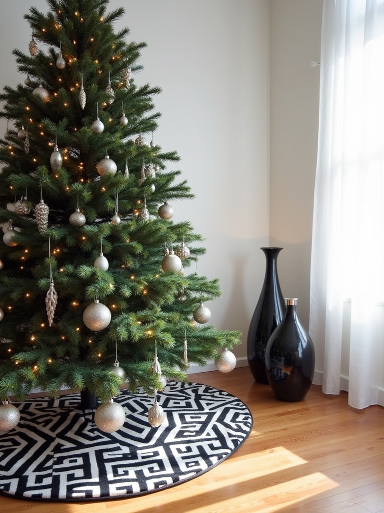 contemporary christmas tree skirts