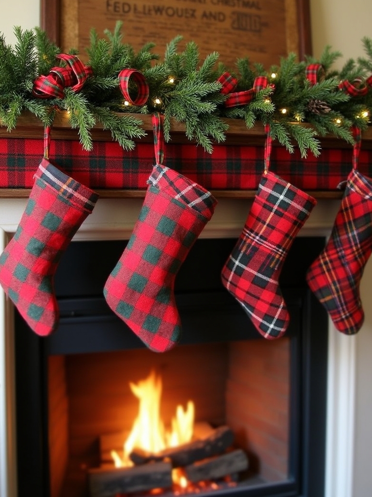 cozy bold plaid decor