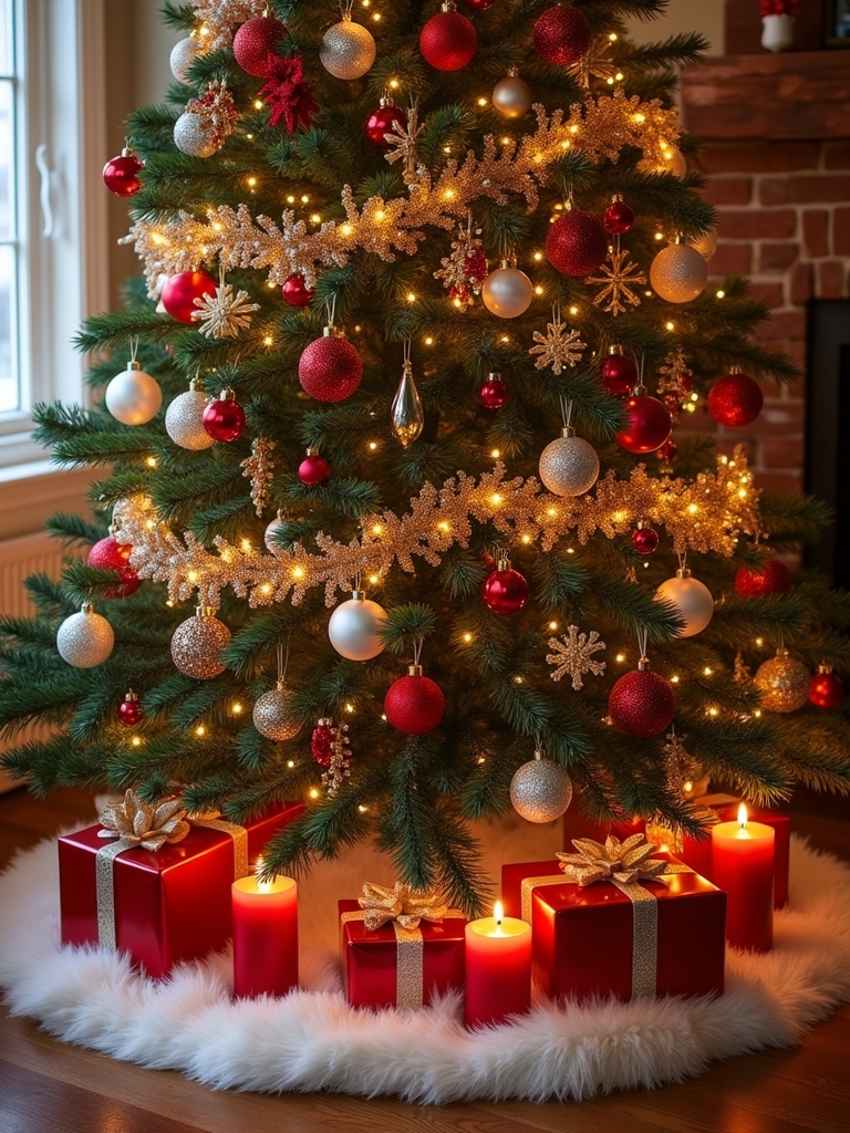 cozy candle holiday decor