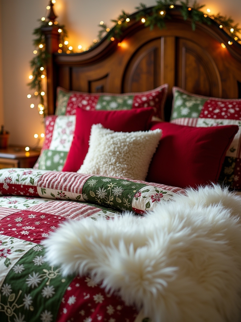 cozy festive patchwork comforter