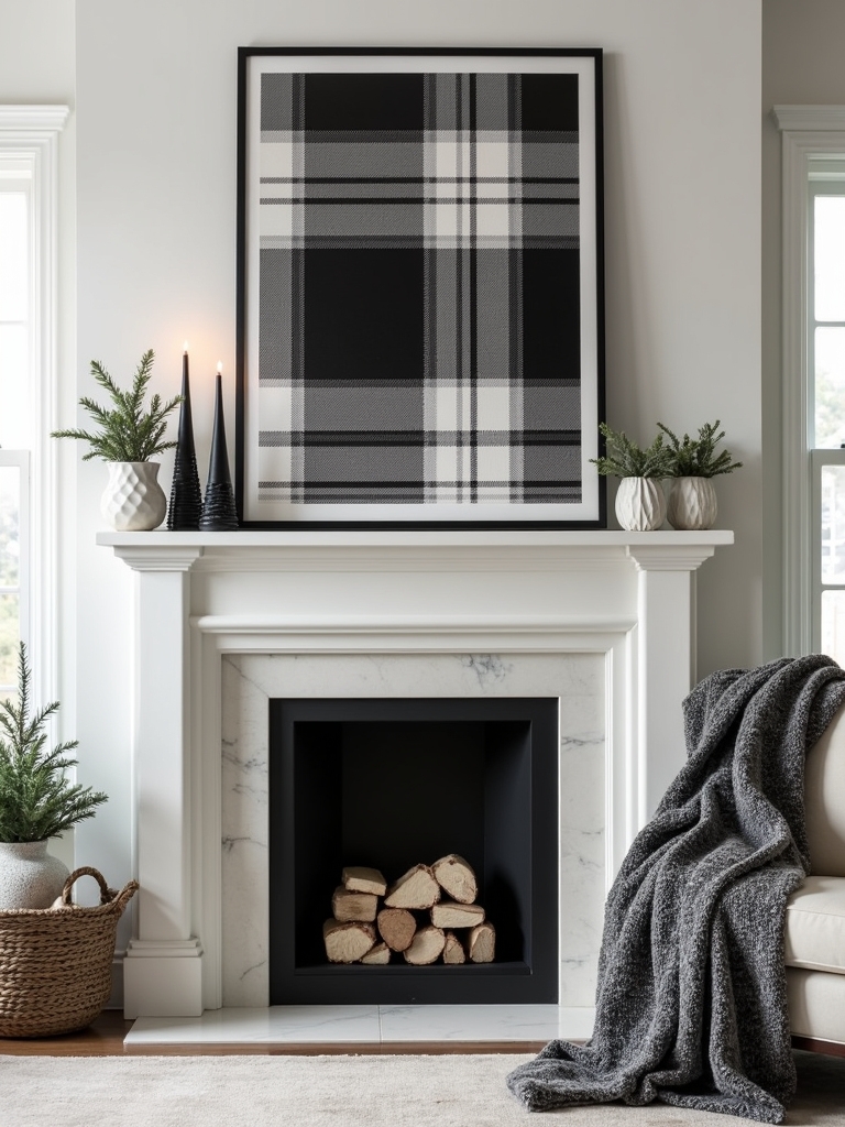 cozy festive plaid art