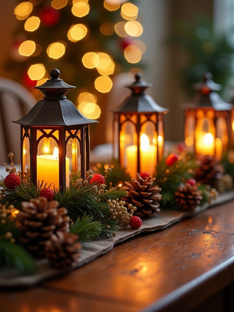 cozy festive table decor