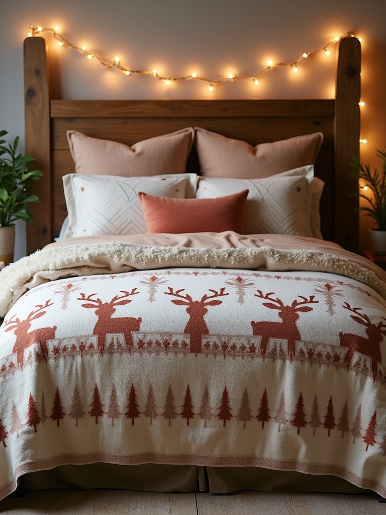 cozy festive winter bedding