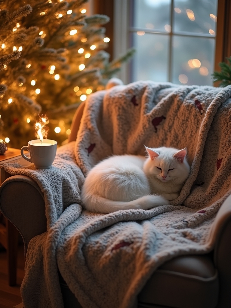 cozy festive winter blanket