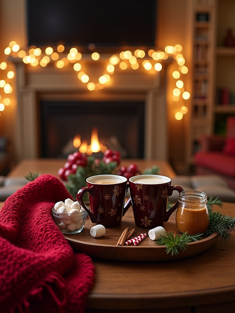cozy holiday cocoa station