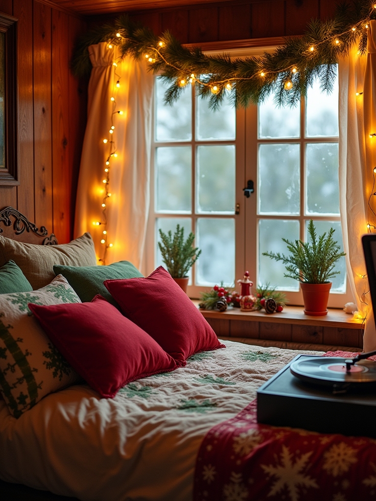 cozy holiday music station