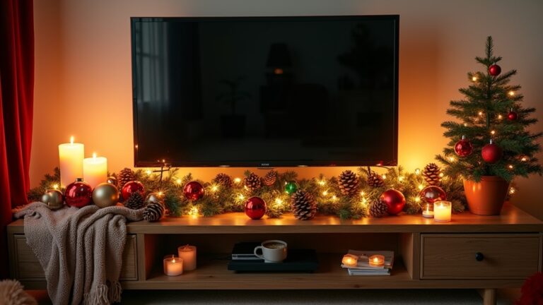 cozy holiday tv decorations