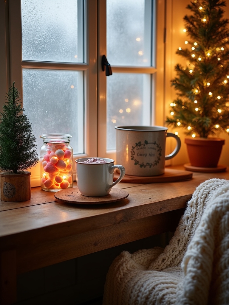 cozy hot cocoa station
