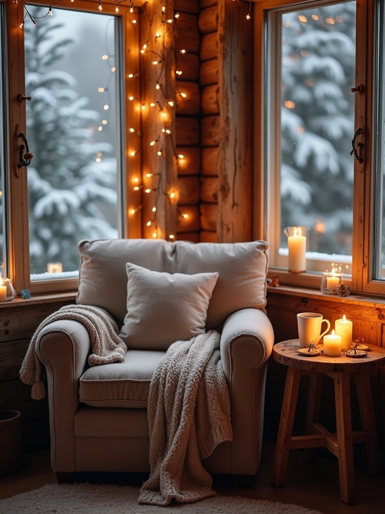 cozy indoor string lights