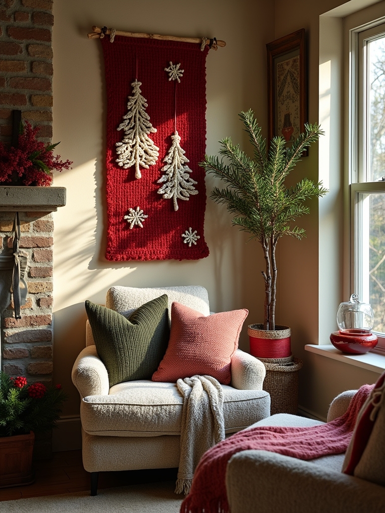 cozy knit wall hangings