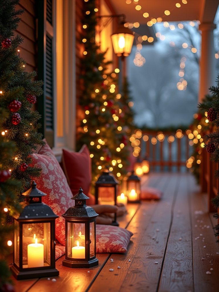 cozy lanterns with candles