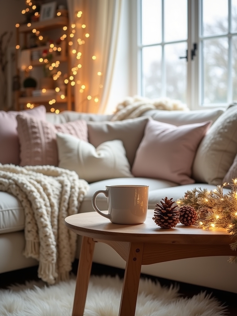 cozy layered textile combinations