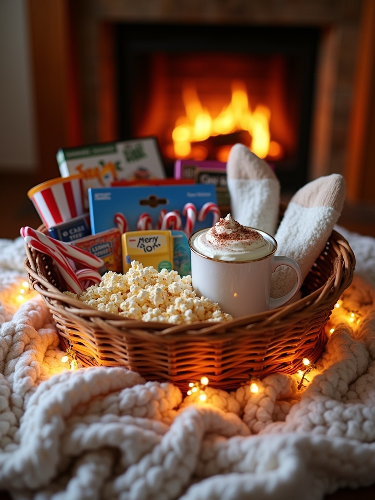 cozy movie night basket