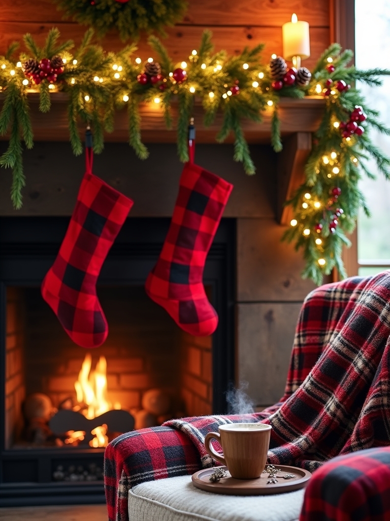 cozy personalized plaid stockings