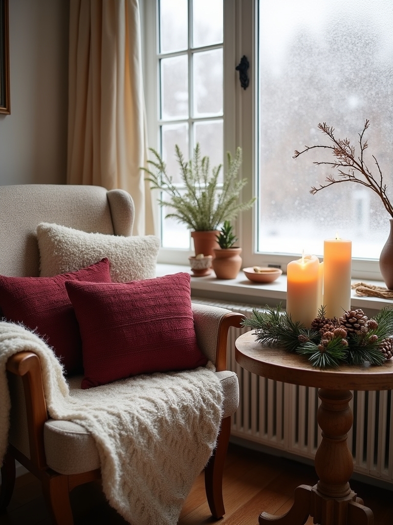 cozy pillows enhance decor