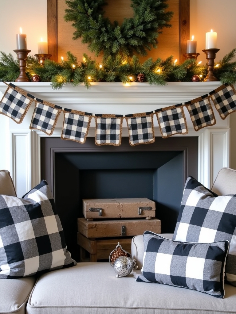 cozy plaid holiday decor