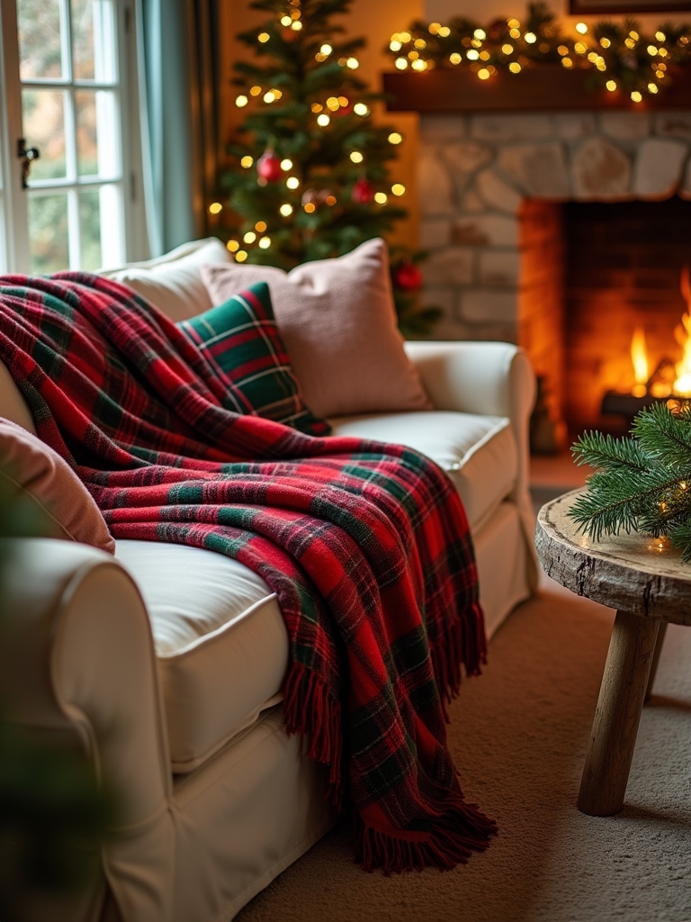 cozy plaid throw blankets