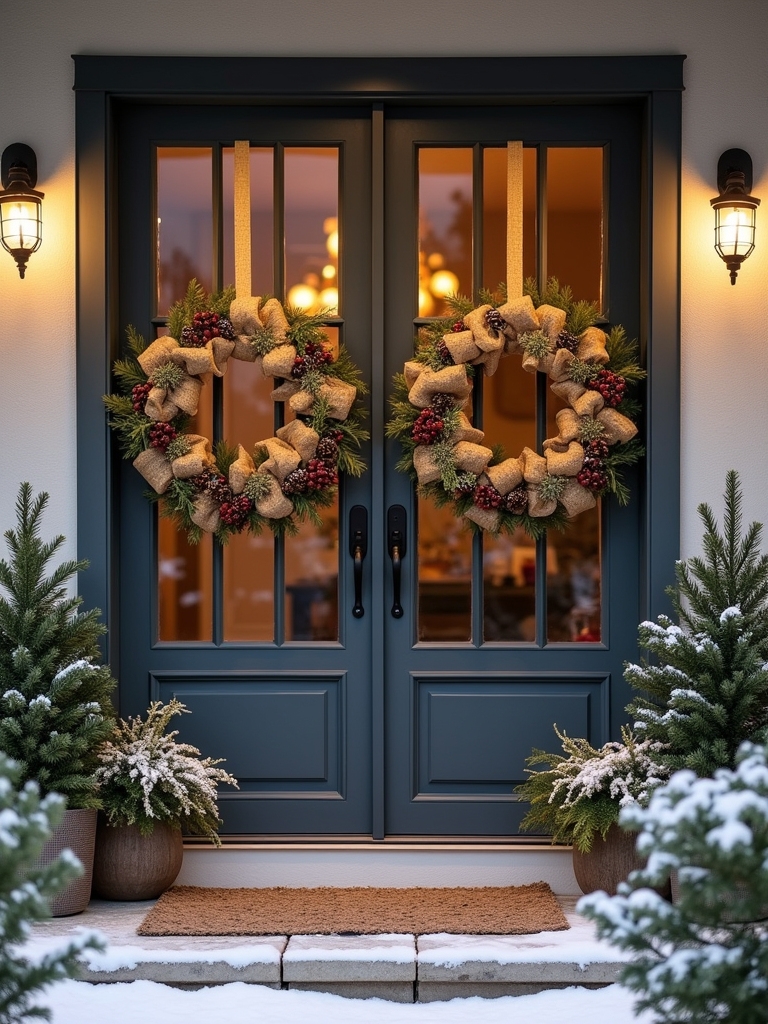 cozy rustic burlap wreath