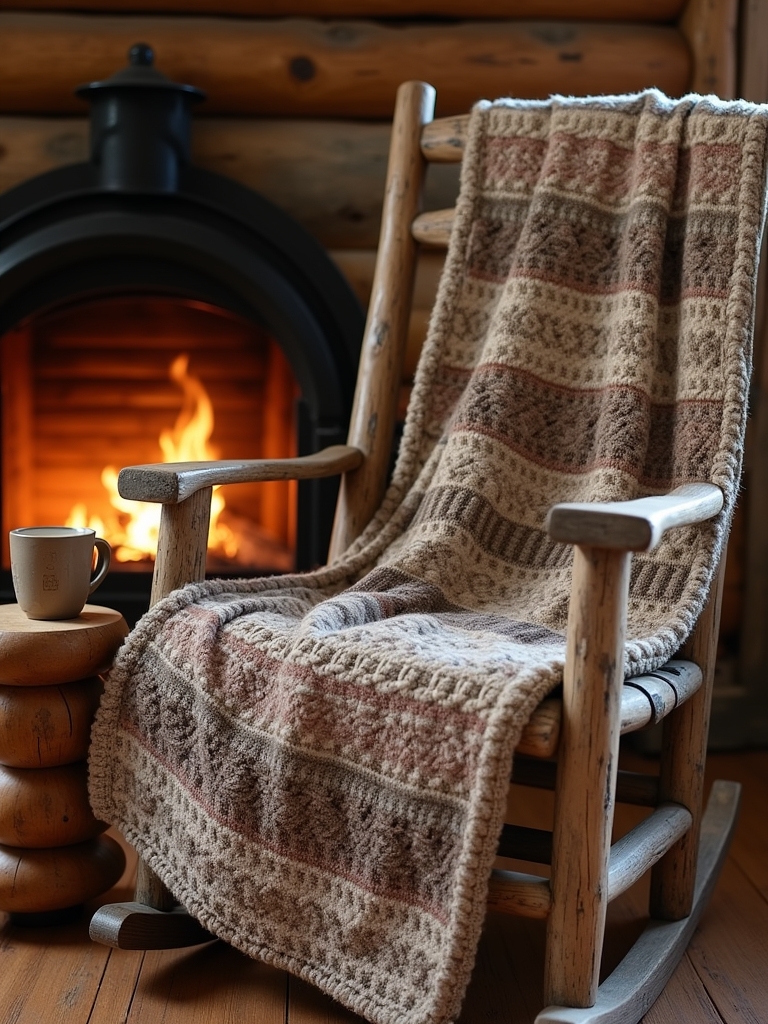 cozy rustic cabin blanket