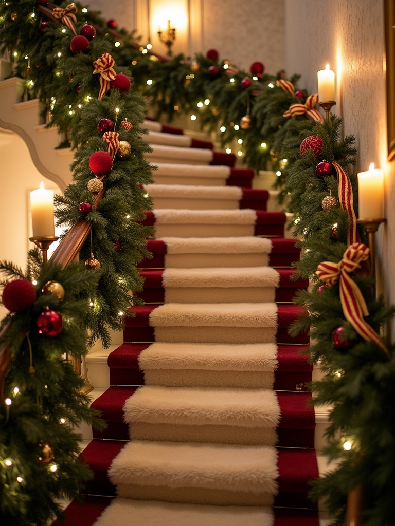 cozy staircase faux fur