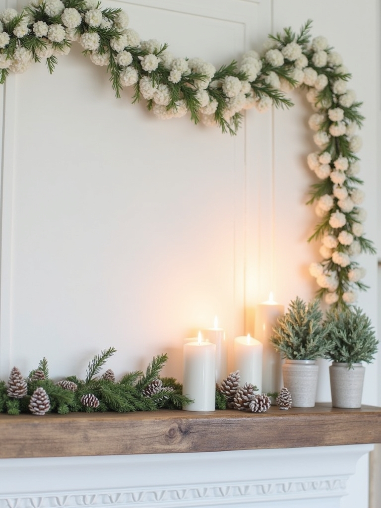 cozy white and green christmas