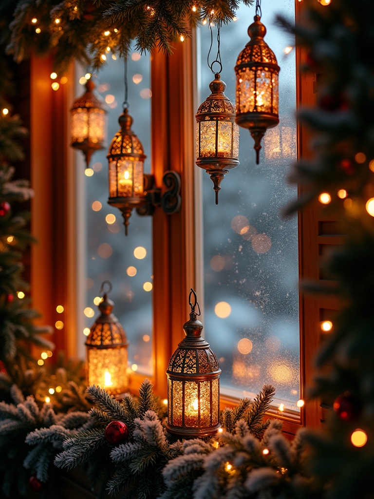 cozy winter decorative lanterns