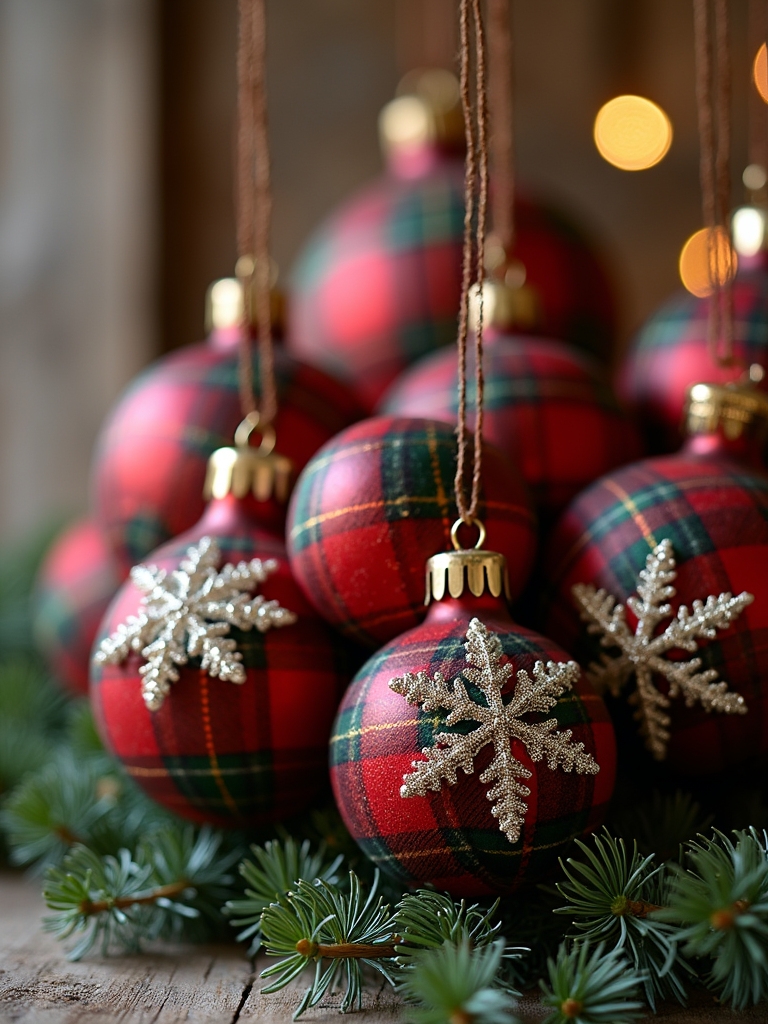 cozy winter plaid accents