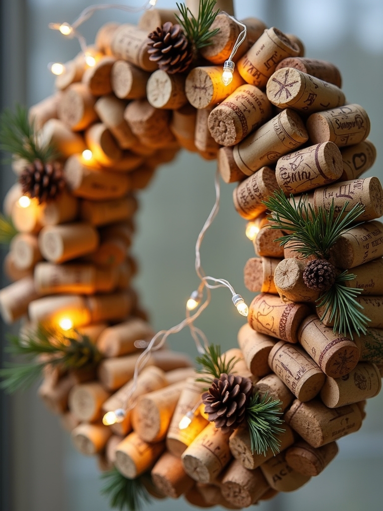 craft personalized wine cork wreaths