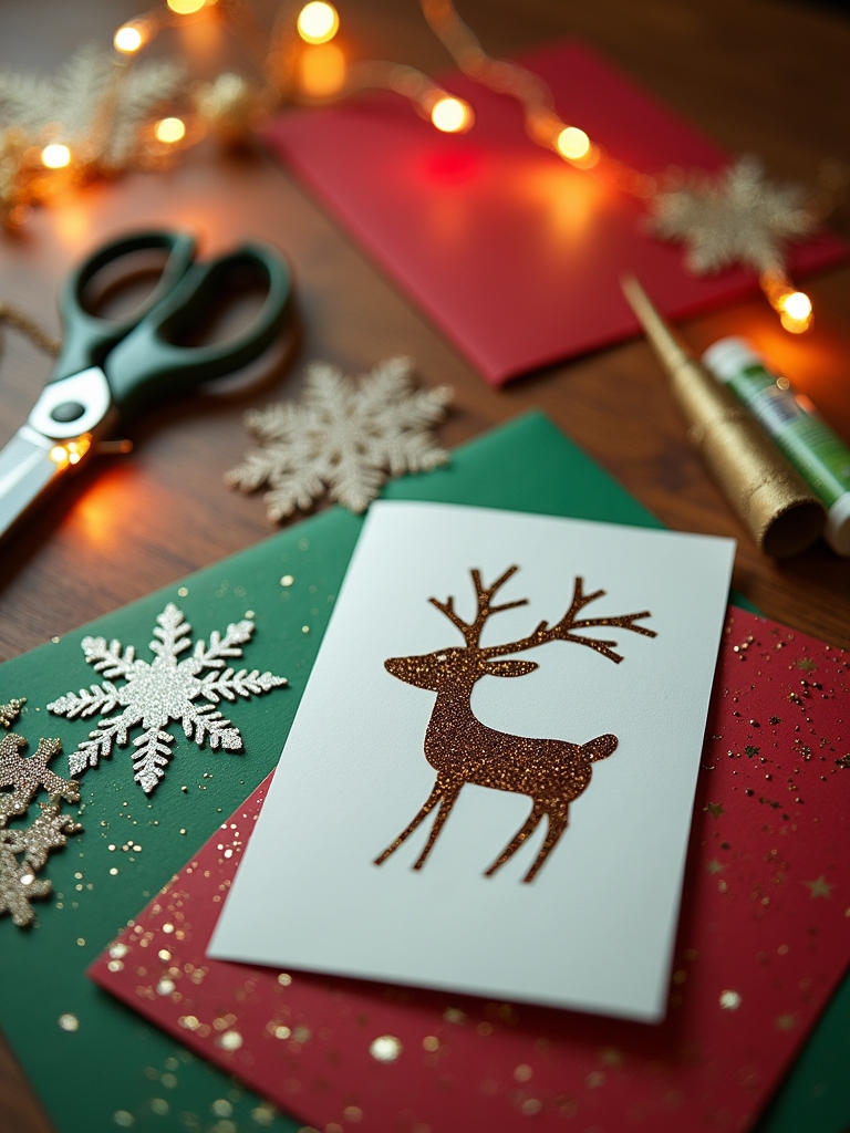 crafting personalized holiday cards