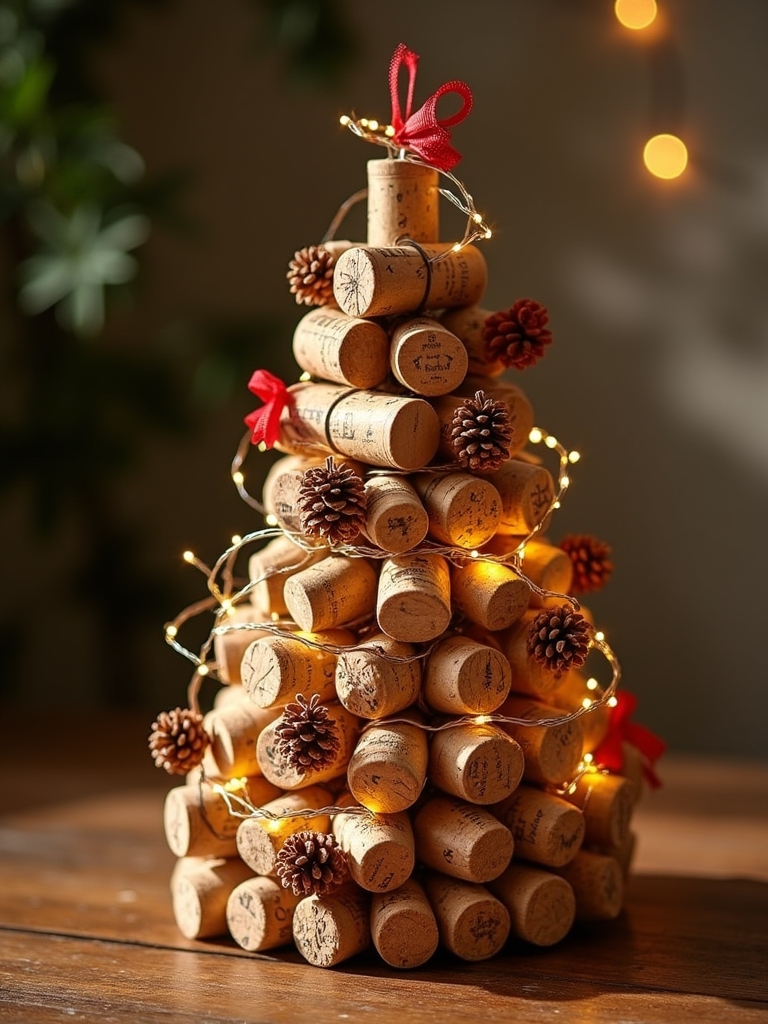 creative holiday wine cork tree