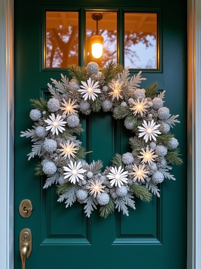 creative winter wreath crafting