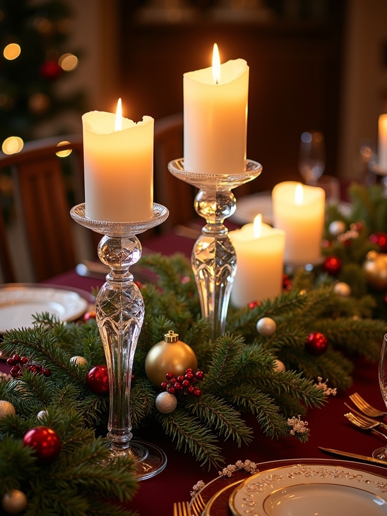crystal candlelight centerpiece elegance