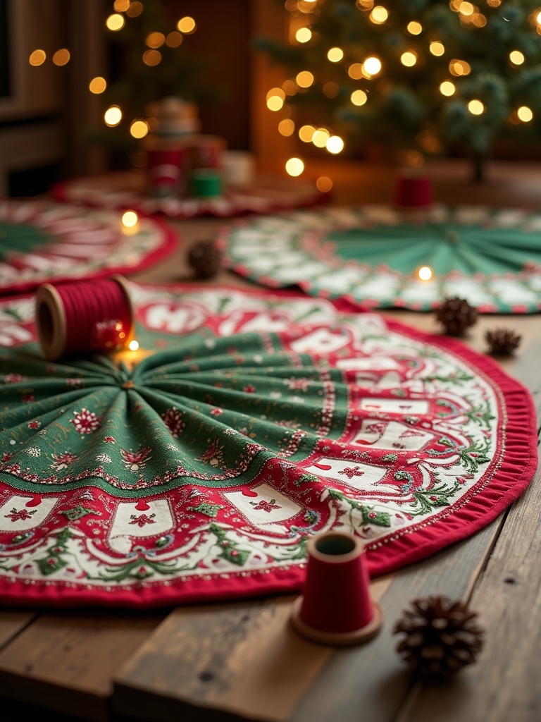 custom christmas tree skirts