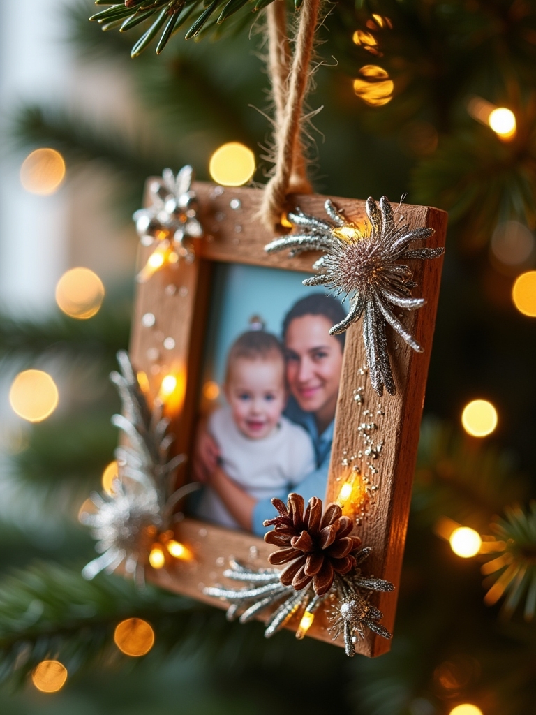 diy personalized photo ornaments