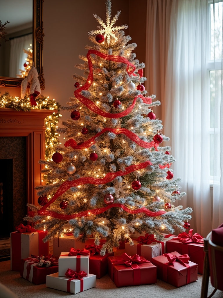 diy red and white snowflakes