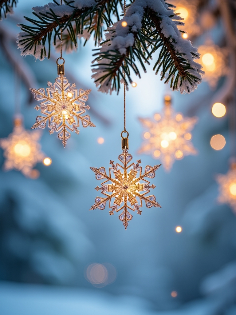 diy snowflake cluster ornaments