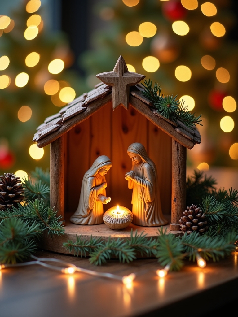 diy wooden nativity scene
