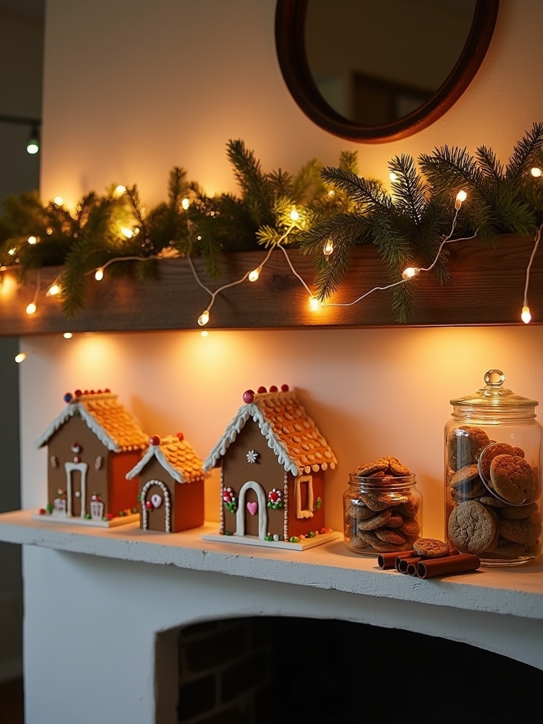 edible christmas mantel decor