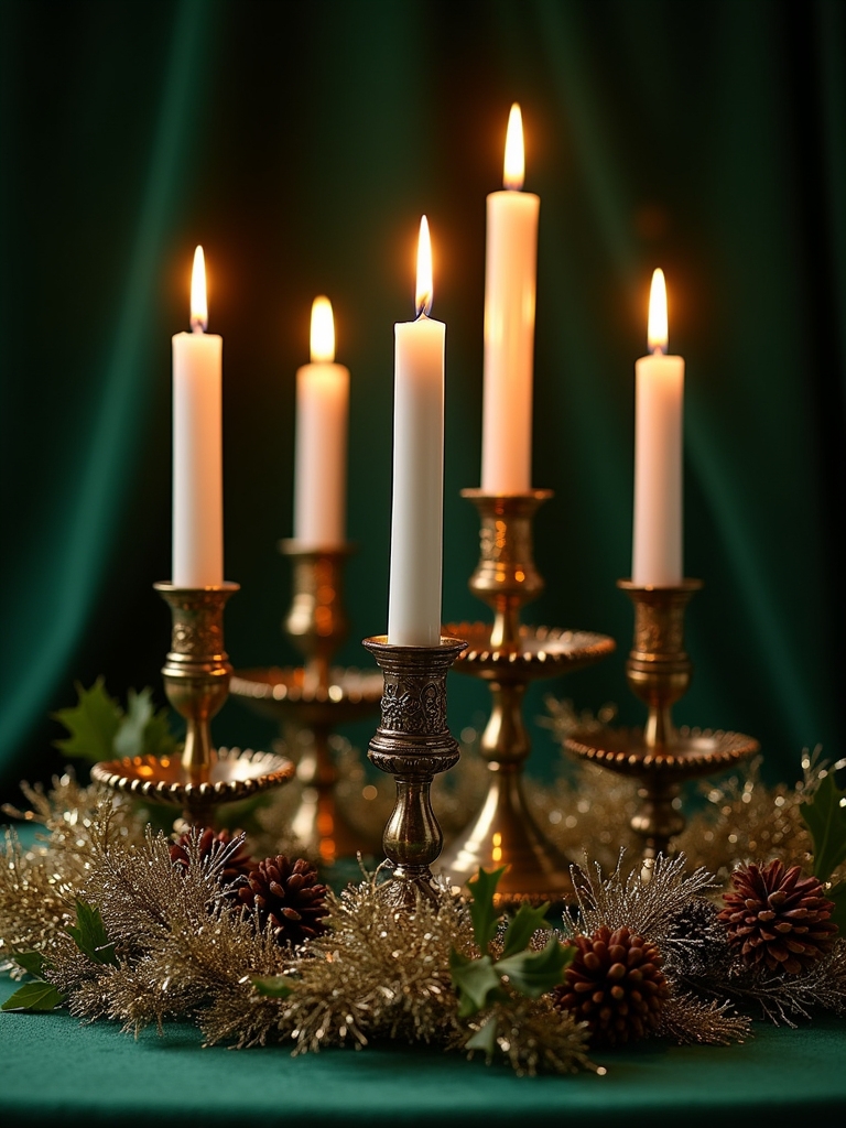 elegant antique candle holders