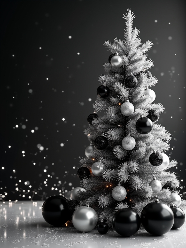 elegant black and white decorations