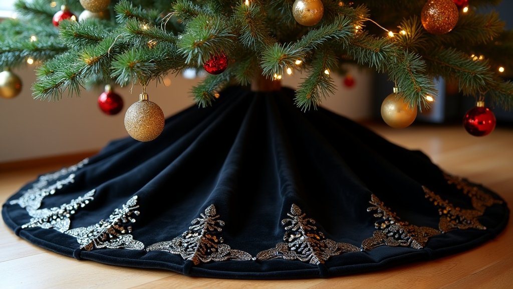 elegant black tree collars