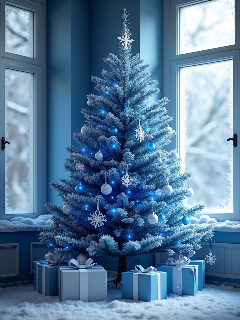 elegant blue and white decor