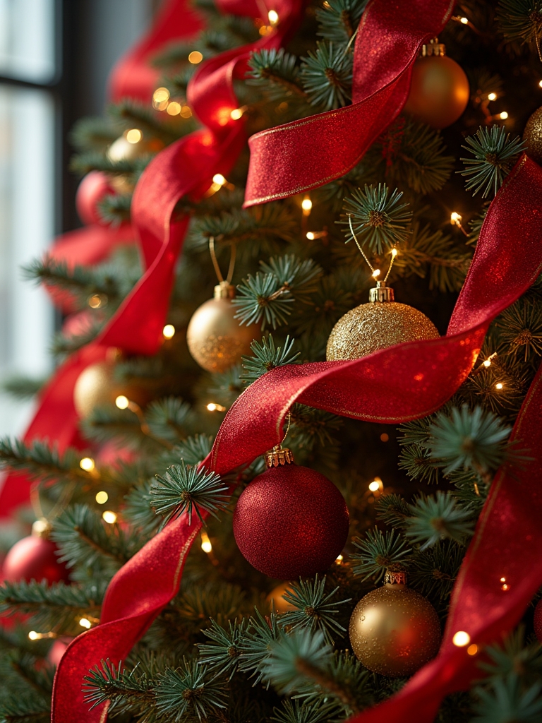 elegant christmas tree ribbons