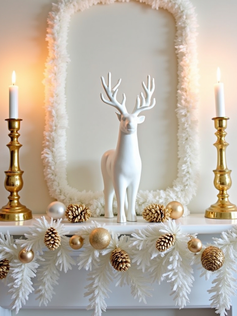elegant festive mantel decor