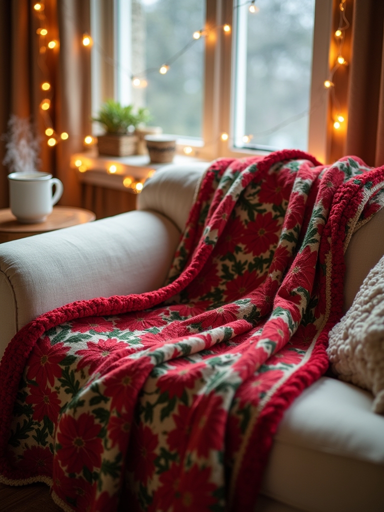 elegant festive warmth throw