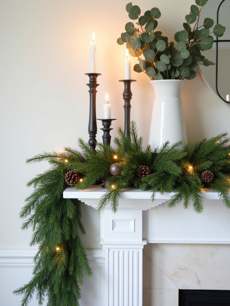 elegant greenery holiday decor